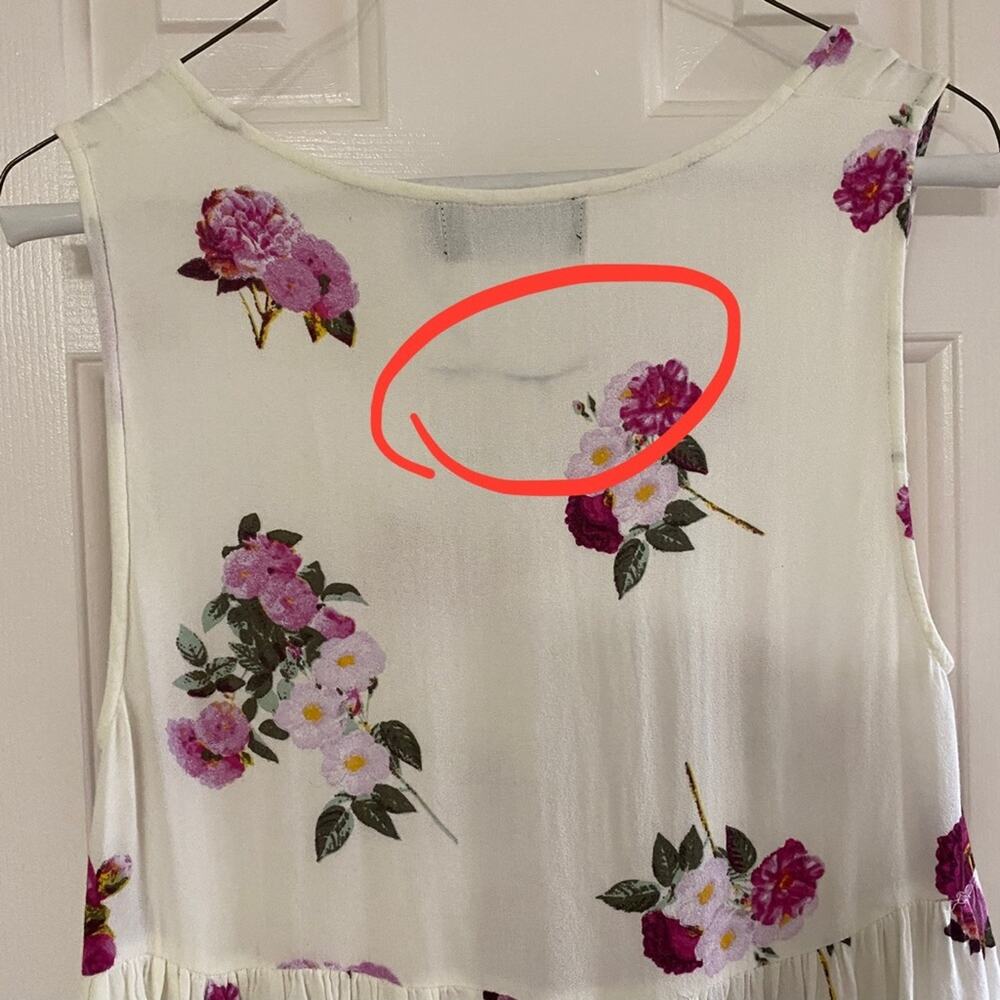MINKPINK • Cream + Purple Floral Tank Dress - Picture 7 of 7